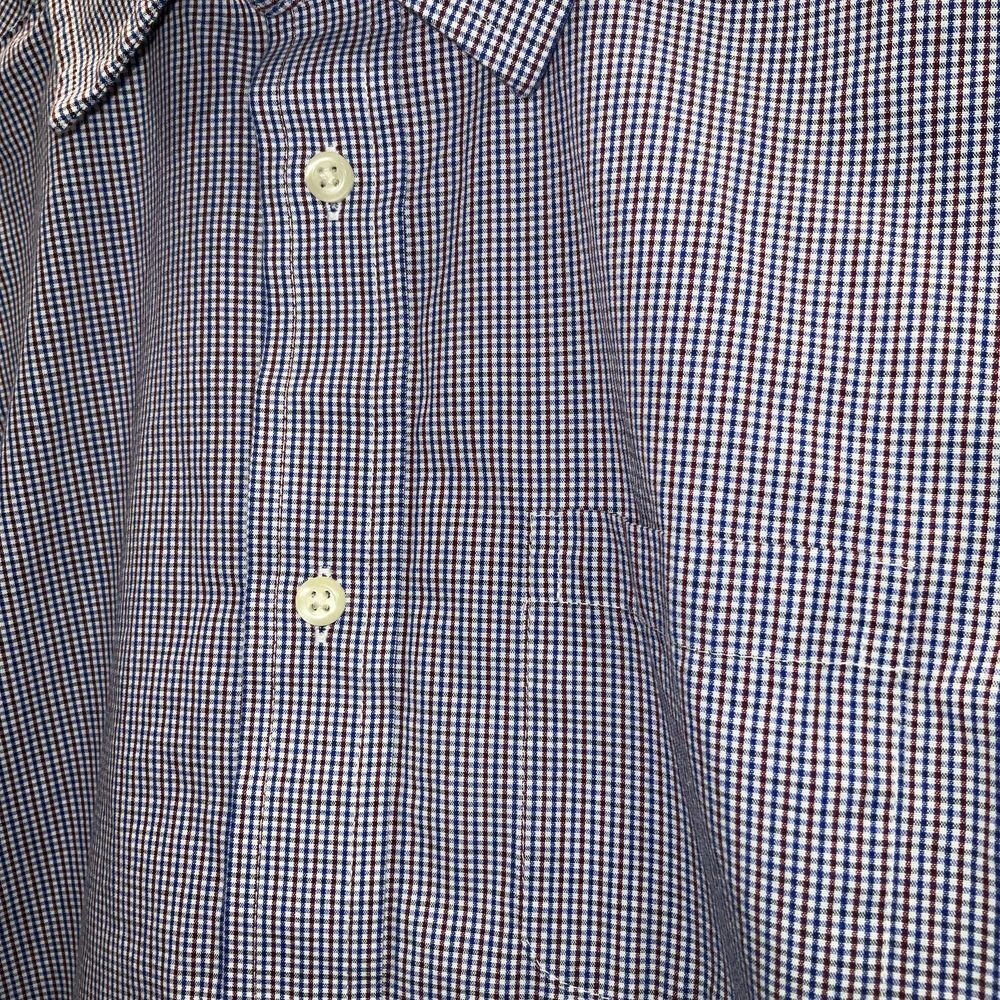 Cat & Jack Boys Blue Gingham Check Button Down Dress Shirt Size M 8/10 - Picture 3 of 8